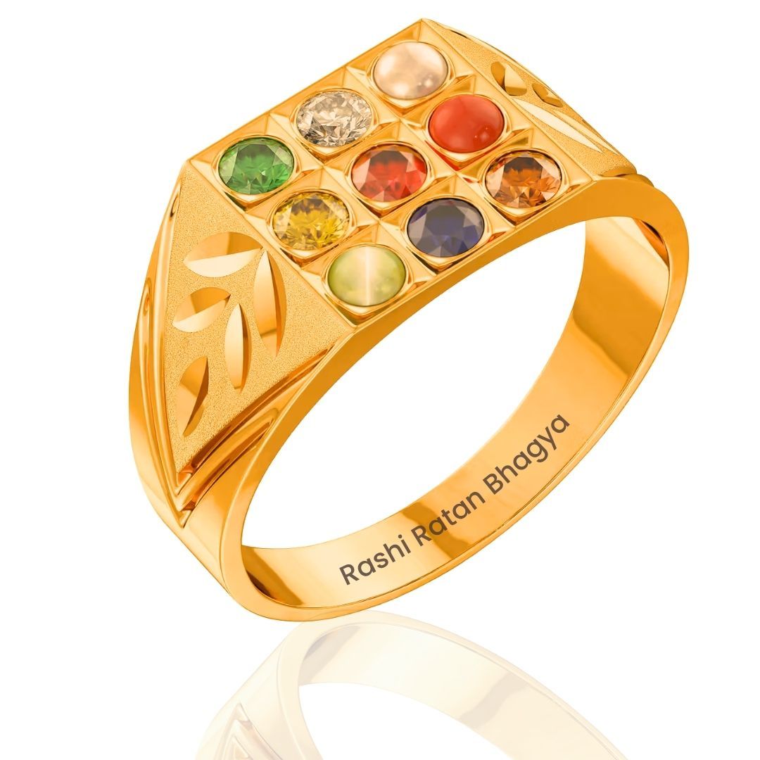 Heritage Grid Navratna Men's Ring