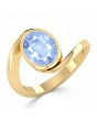 Blue Sapphire (Special Quality) Gold Wave Ring (R3)