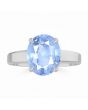 Blue Sapphire (Special Quality) Silver Classic Solitaire Ring (R2)