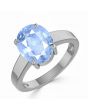 Blue Sapphire (Special Quality) Silver Classic Solitaire Ring (R2)