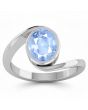Blue Sapphire (Special Quality) Silver Wave Ring (R3)