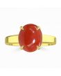 Coral (Special Quality) Gold Classic Solitaire Ring (R2)