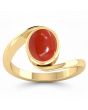 Coral (Special Quality) Gold Wave Ring (R3)