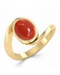 Coral (Special Quality) Gold Wave Ring (R3)