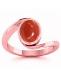 Coral (Special Quality) Rose Gold Wave Ring (R3)