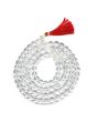 Natural Sphatik Crystal Jaap Mala 108+1 Beads (Rock Crystal Mala) Plain GJSPC Certified 7 - 7.5 M.M.