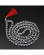 Natural Sphatik Crystal Jaap Mala 108+1 Beads (Rock Crystal Mala) Plain GJSPC Certified 7 - 7.5 M.M.