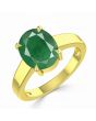 Emerald (Special Quality) Gold Classic Solitaire Ring (R2)