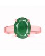 Emerald (Special Quality) Rose Gold Classic Solitaire Ring (R2)