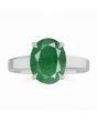 Emerald (Special Quality) Silver Classic Solitaire Ring (R2)