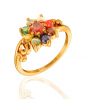 Floral Cluster Navratna Women's Ring