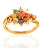 Floral Cluster Navratna Women's Ring
