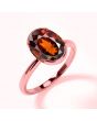 Gomed (Special Quality) Rose Gold Dual-Claw Ring (R4)