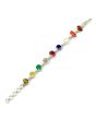 Navratna Sterling Silver Bracelet with all Nine Natural Gemstones for Navgraha Lab Certified Gm 44.16