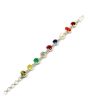 Navratna Sterling Silver Bracelet with all Nine Natural Gemstones for Navgraha Lab Certified Gm 44.16