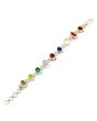 Navratna Sterling Silver Bracelet with all Nine Natural Gemstones for Navgraha Lab Certified Gm 44.16