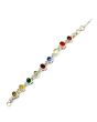 Navratna Sterling Silver Bracelet with all Nine Natural Gemstones for Navgraha Lab Certified Gm 42.73