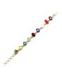 Navratna Sterling Silver Bracelet with all Nine Natural Gemstones for Navgraha Lab Certified Gm 44.58