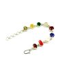 Navratna Sterling Silver Bracelet with all Nine Natural Gemstones for Navgraha Lab Certified Gm 44.58