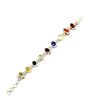 Navratna Sterling Silver Bracelet with all Nine Natural Gemstones for Navgraha Lab Certified Gm 44.58