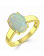 Opal (Special Quality) Gold Classic Solitaire Ring (R2)