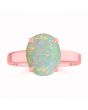 Opal (Special Quality) Rose Gold Classic Solitaire Ring (R2)