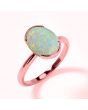 Opal (Special Quality) Rose Gold Dual-Claw Ring (R4)