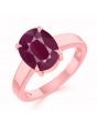 Ruby (Special Quality) Rose Gold Classic Solitaire Ring (R2)