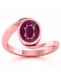 Ruby (Special Quality) Rose Gold Wave Ring (R3)