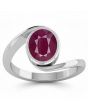 Ruby (Special Quality) Silver Wave Ring (R3)