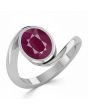 Ruby (Special Quality) Silver Wave Ring (R3)
