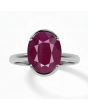 Ruby (Special Quality) Silver Dual-Claw Ring (R4)