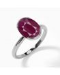 Ruby (Special Quality) Silver Dual-Claw Ring (R4)
