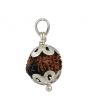10 Mukhi Rudraksha Silver Pendant (Nepal) 18.19 MM