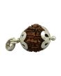 10 Mukhi Rudraksha Silver Pendant (Nepal) 18.19 MM
