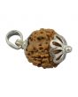 4 Mukhi Rudraksha Silver Pendant (Nepal)