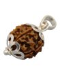 6 Mukhi Rudraksha Silver Pendant (Nepal)
