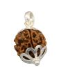 6 Mukhi Rudraksha Silver Pendant (Nepal)