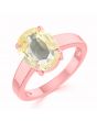 Yellow Sapphire (Special Quality) Rose Gold Classic Solitaire Ring (R2)