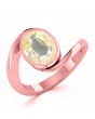 Yellow Sapphire (Special Quality) Rose Gold Wave Ring (R3)