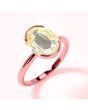 Yellow Sapphire (Special Quality) Rose Gold Dual-Claw Ring (R4)