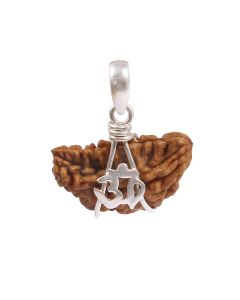 1 Mukhi Rudraksha Silver Pendant