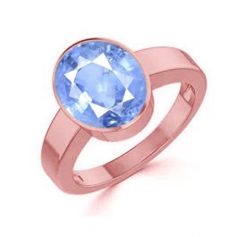 Blue Sapphire (Special Quality) Rose Gold Ring (R1)