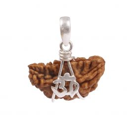 1 Mukhi Rudraksha Silver Pendant