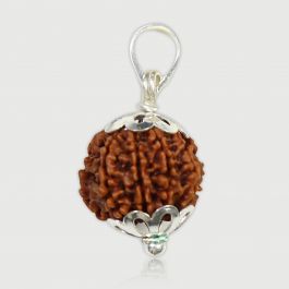 9 Mukhi Rudraksha Silver Pendant (Nepal)