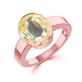 Yellow Sapphire (Special Quality) Rose Gold Ring (R1)