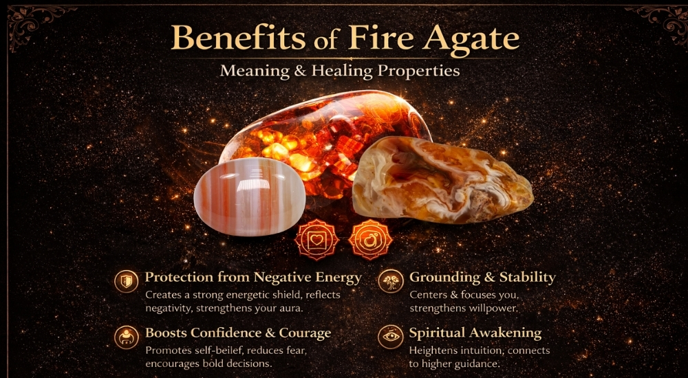 Fire Agate Benefits: Meaning and Healing Properties Explained
