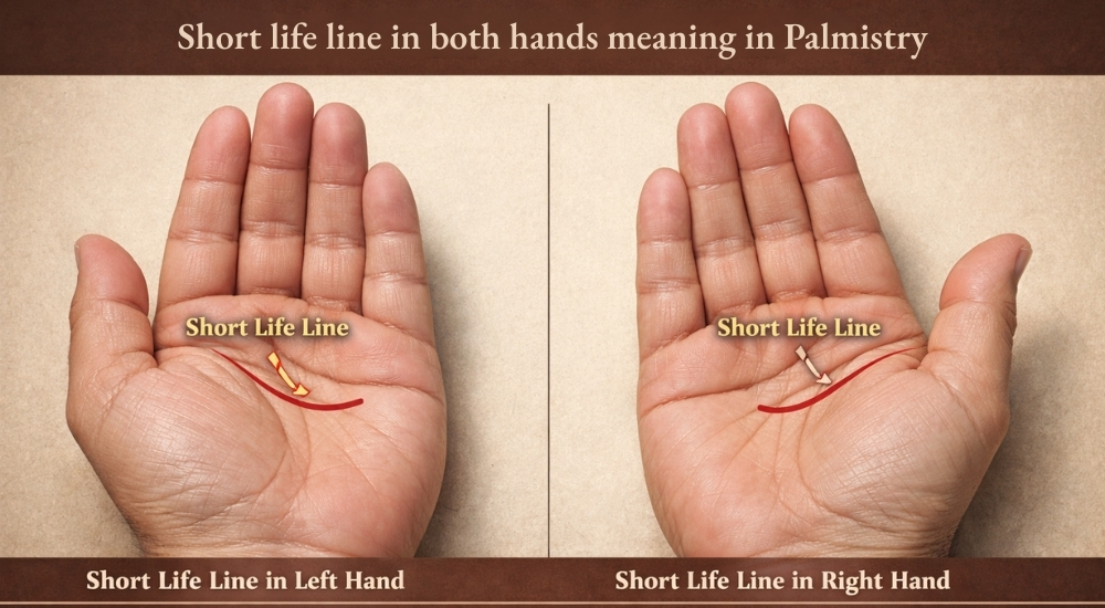 Short Life Line in Both Hands: Meaning in Palmistry